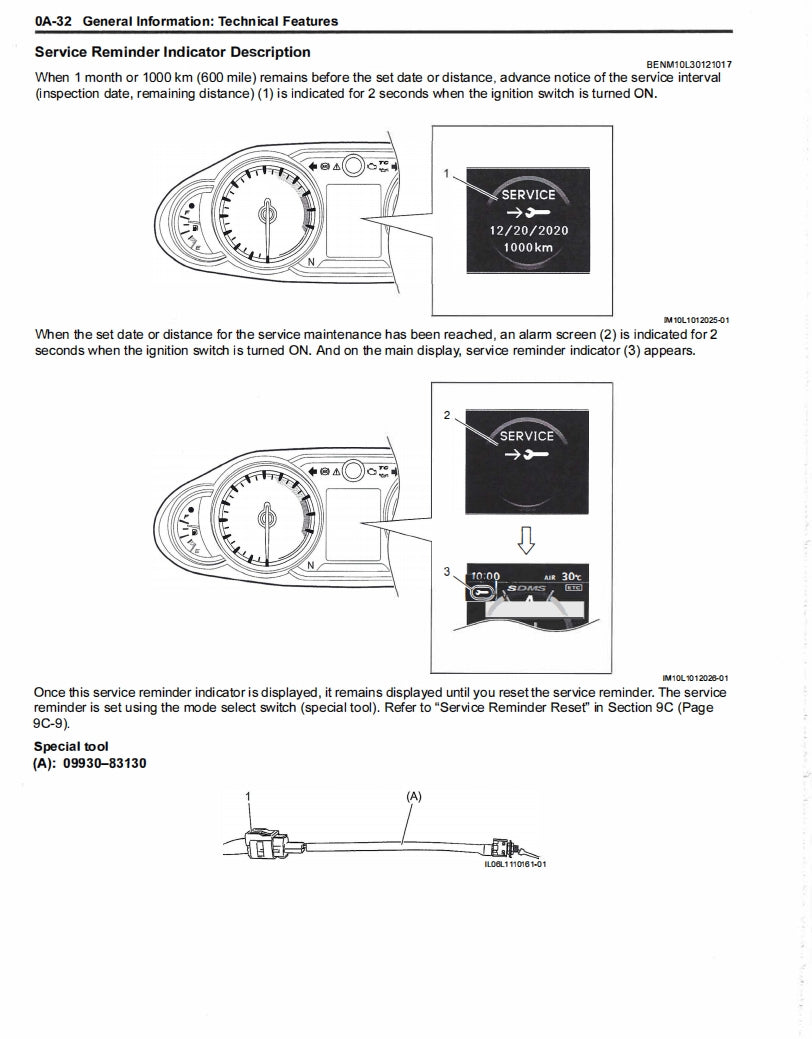 Suzuki 2022 GSX1300R Service Manual Vehicle parts disassembly diagram fault code query vehicle torque data and circuit diagram