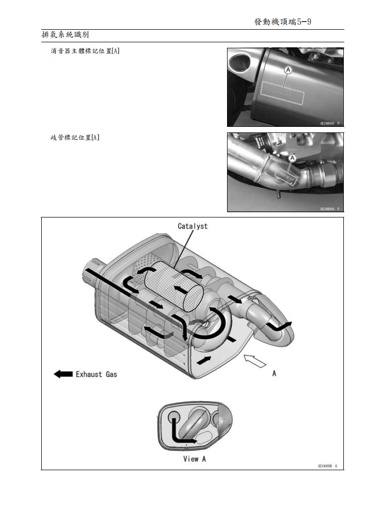 2007川崎VERSYS KLE650維修手冊繁体中文和英文全車扭矩錶折開圖線路圖故障程式碼