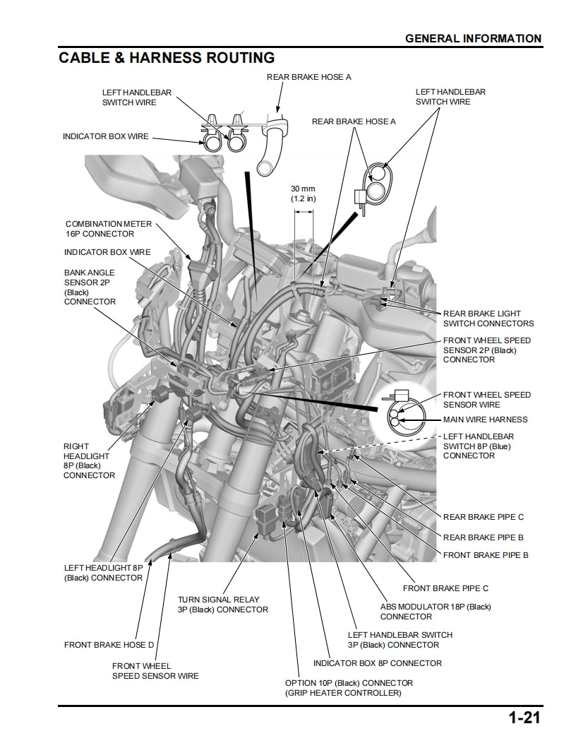 2017-Honda-X-Adv750 Service Manual Vehicle parts disassembly diagram fault code query vehicle torque data and circuit diagram