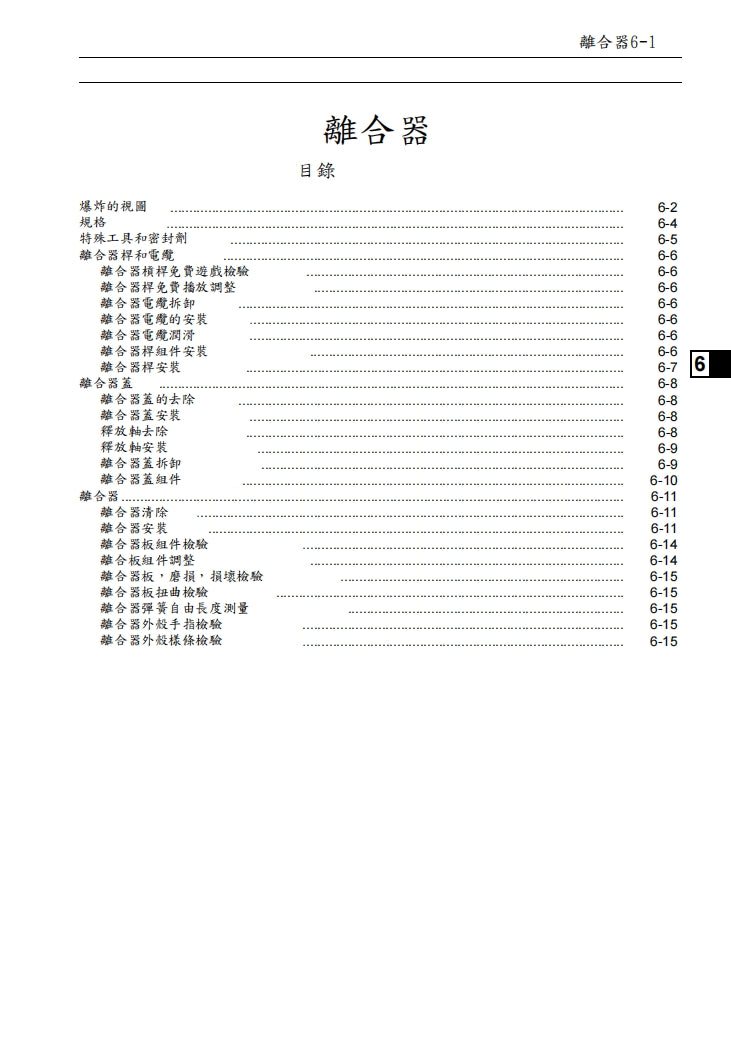 川崎2014年z1000維修手冊繁体中文和英文全車扭矩錶折開圖線路圖故障程式碼