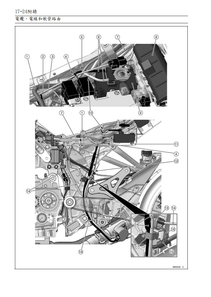 川崎2014年z1000維修手冊繁体中文和英文全車扭矩錶折開圖線路圖故障程式碼