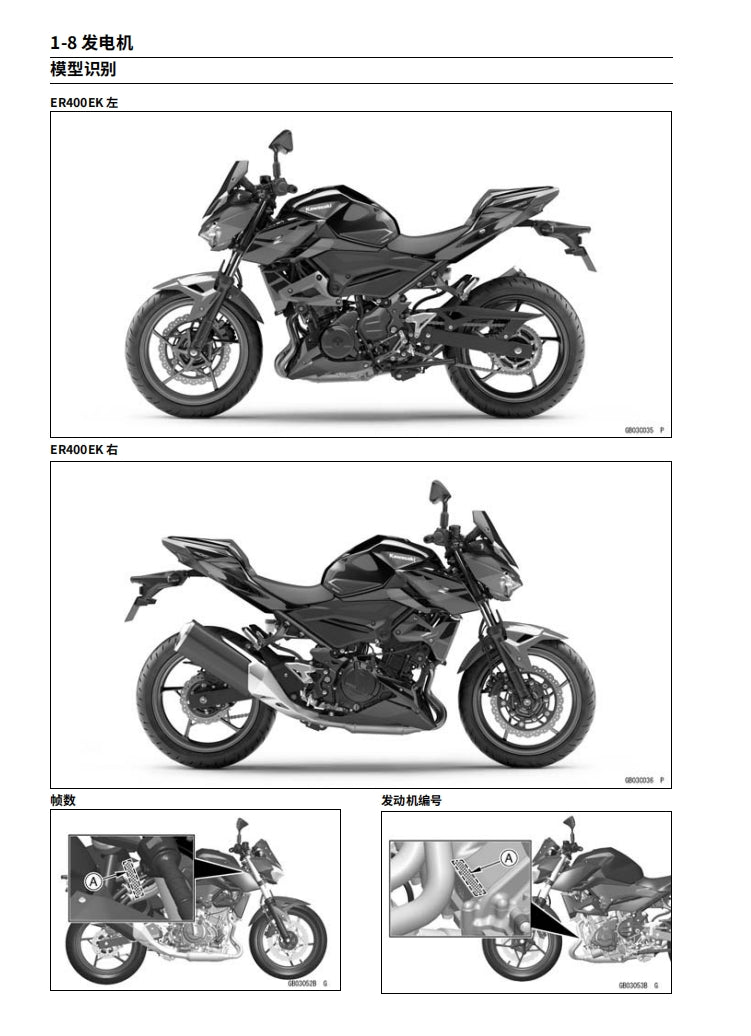 2019 川崎z400维修手册简体中文全车线路图故障代码分析扭矩维修DIY工具