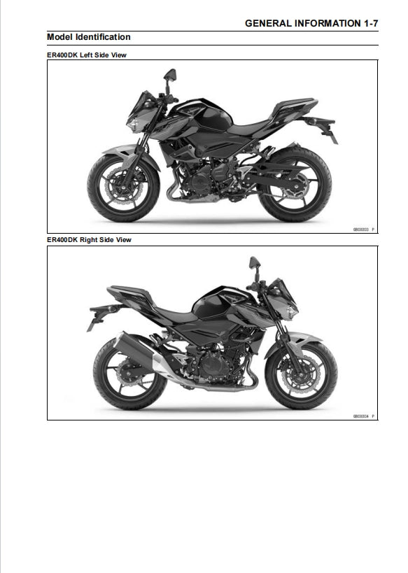 2019 kawasai z400 Service Manual Vehicle parts disassembly diagram fault code query vehicle torque data and circuit diagram