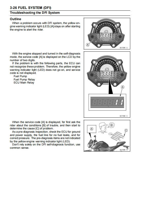 2019 kawasai z400 Service Manual Vehicle parts disassembly diagram fault code query vehicle torque data and circuit diagram