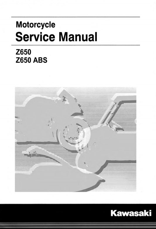 Kawasaki 2017-2020 Z650 Service Manual Vehicle parts disassembly diagram fault code query vehicle torque data and circuit diagram