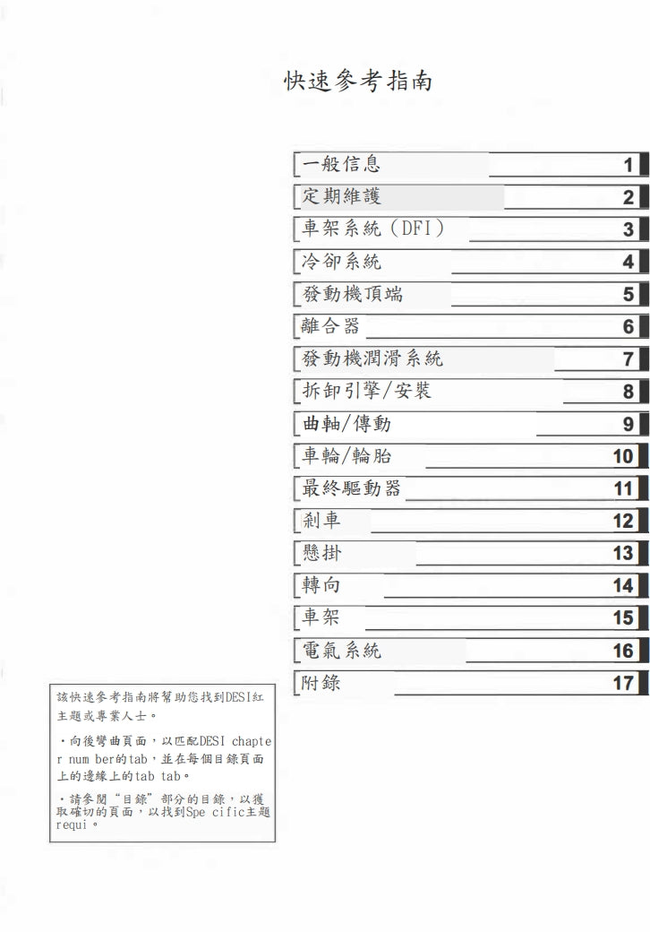 2017-2020川崎z650維修手冊繁体中文和英文全車扭矩錶折開圖線路圖故障程式碼