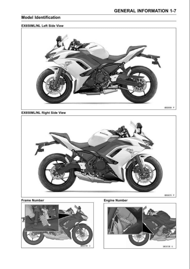 Kawasaki 2020-2021 Ninja650  service manual Vehicle parts disassembly diagram fault code query vehicle torque data and circuit diagram