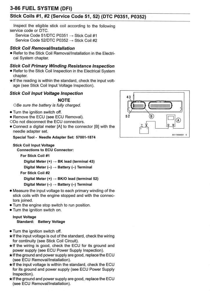 Kawasaki 2017-2020 Z650 Service Manual Vehicle parts disassembly diagram fault code query vehicle torque data and circuit diagram