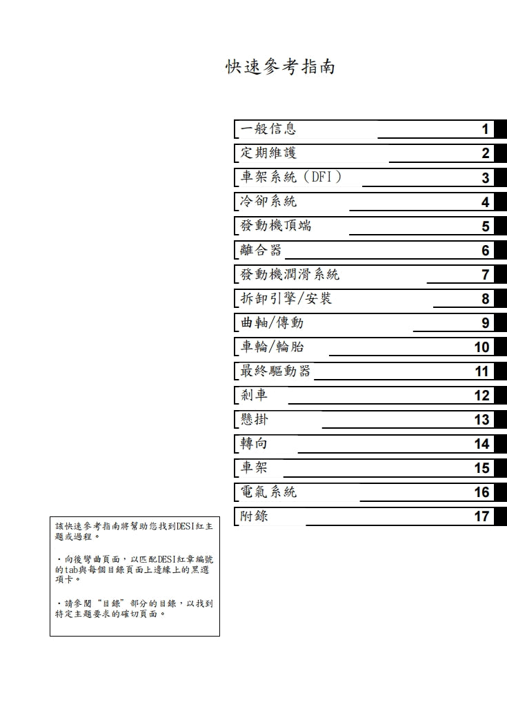 2013年川崎z800維修手冊繁体中文和英文全車扭矩錶折開圖線路圖故障程式碼