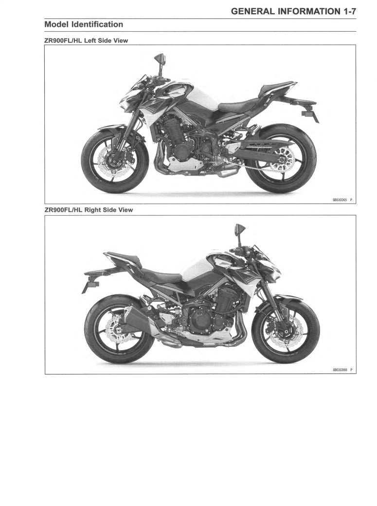 Kawasaki 2020-2022 Z900 Service Manual Vehicle parts disassembly diagram fault code query vehicle torque data and circuit diagram