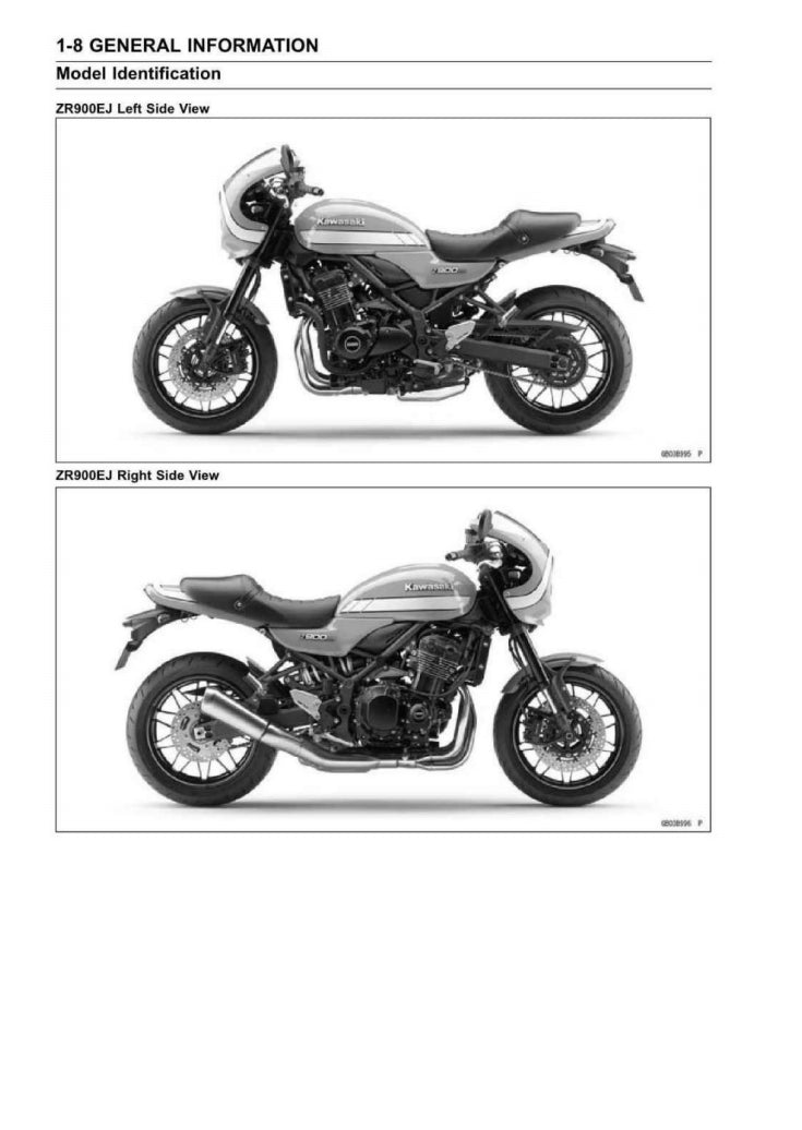 Kawasaki 2020-2022 Z900RS Service Manual Vehicle parts disassembly diagram fault code query vehicle torque data and circuit diagram