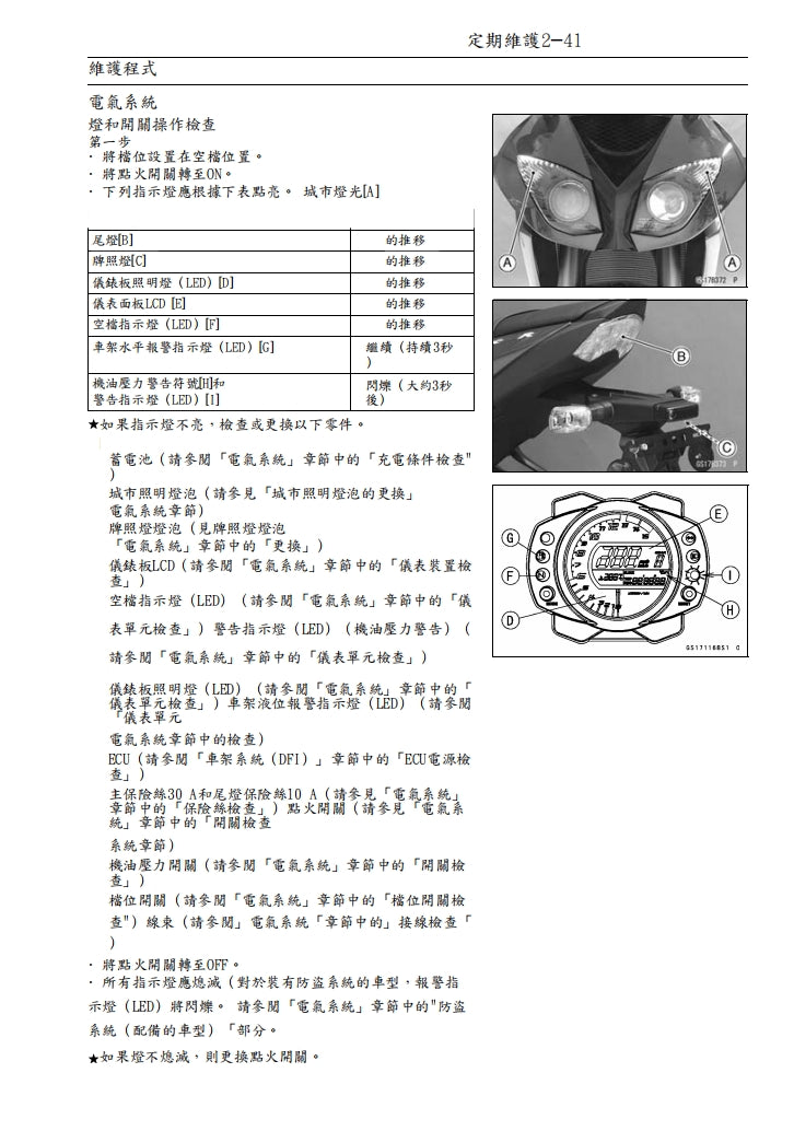 川崎2008-2009年ZX-10R維修手冊繁体中文和英文全車扭矩錶折開圖線路圖故障程式碼