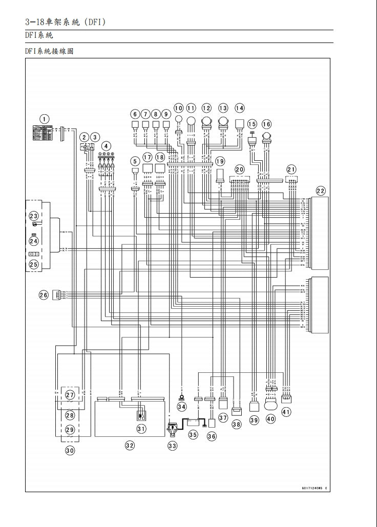 川崎2006-2007年ZX-10R維修手冊繁体中文和英文全車扭矩錶折開圖線路圖故障程式碼