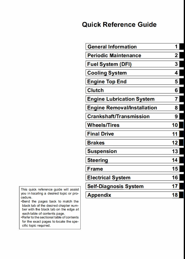 2023 Kawasaki ZX-4R Service Manual Vehicle parts disassembly diagram fault code query vehicle torque data and circuit diagram