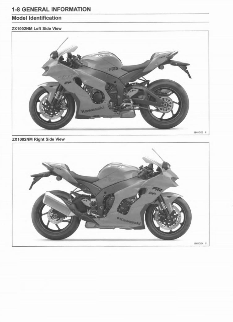 2021 Kawasaki Ninja ZX-10R Service Manual Vehicle parts disassembly diagram fault code query vehicle torque data and circuit diagram